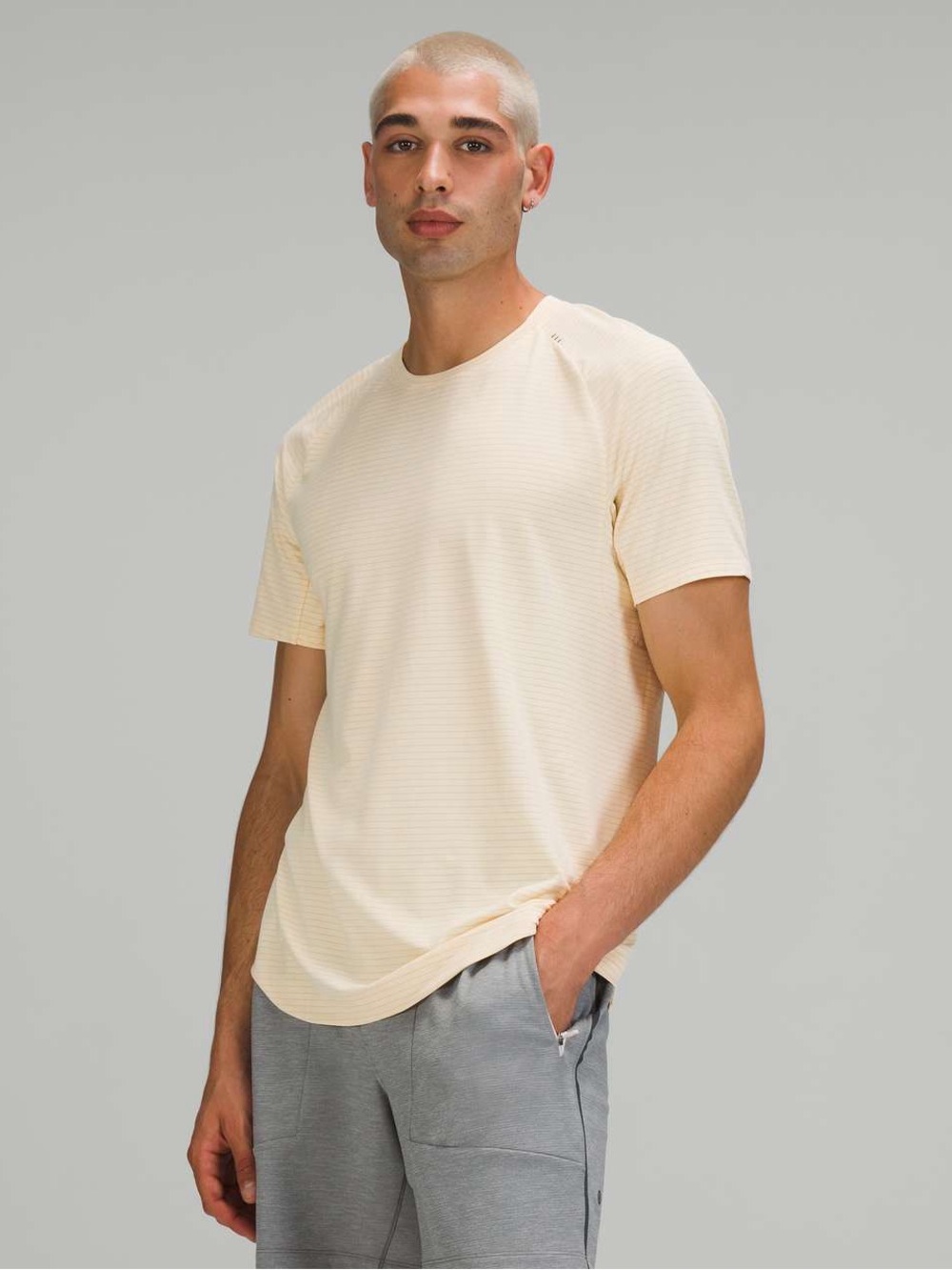lululemon athletica Men's Short Sleeve Crew Tee in Light Cream
